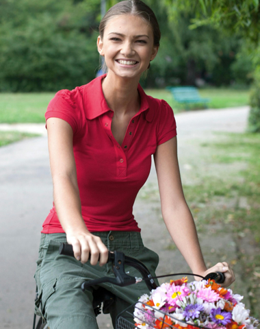 Pregnant surrogate woman in a healthy and active lifestyle